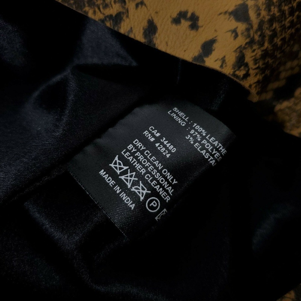 Veda Leather Skirt Medium Python Snake Animal Pri… - image 8